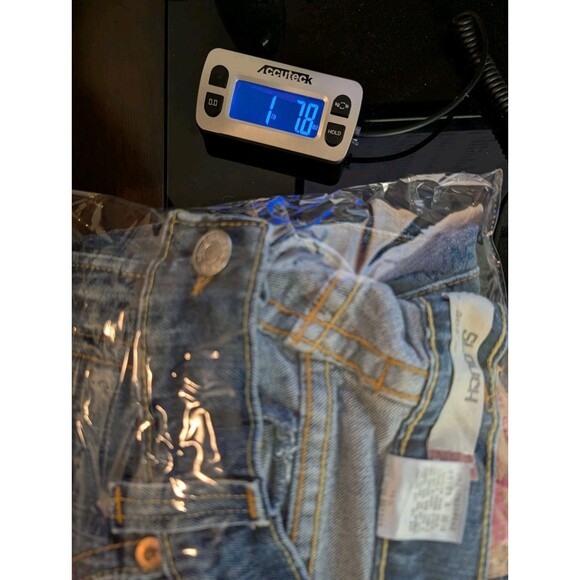 LEVI'S 504 Slouch Flared Low Rise Stretch Blue Denim Jeans Women's 11 M 32x31 - Picture 14 of 14